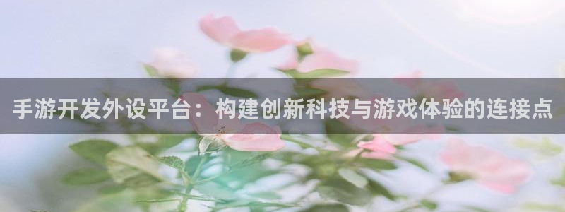 安信14娱乐:手游开发外设平台:构建创新科技与游戏体验的连接