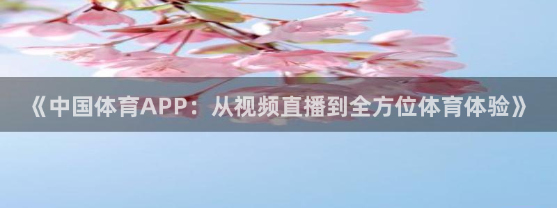 劲爆体育在线直播观看：《中国体育APP：从视频直播到全方位体育体验》
